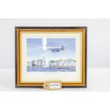 Westminster Concorde Supersonic Hong Kong Limited Edition Framed Print - 11" x 9.5"