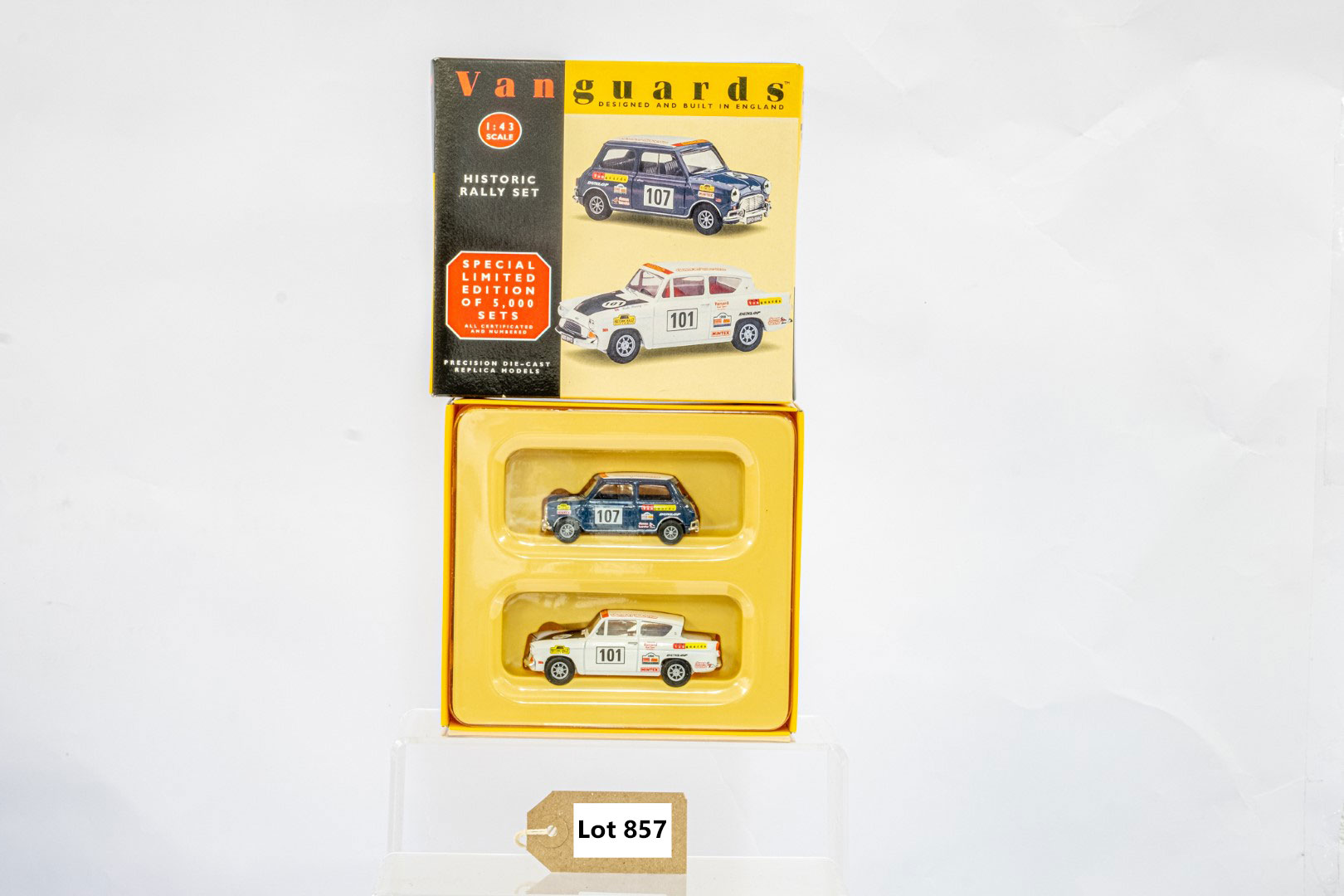 Corgi Historic Rally Set Mini Cooper + Allardette Anglia