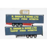 Corgi 2 x Curtainside Trailers R Swain & Sons