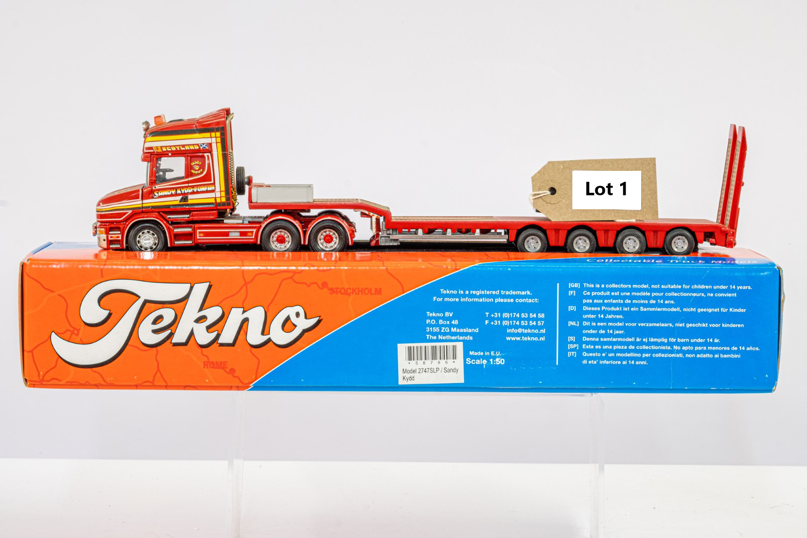 Corgi Scania 3-Series Low Loader Trailer - Sandy Kydd - In Tekno Box - Lion Toys Trailer