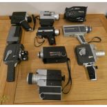 A collection of cine cameras, to include Sankyo, Prinz and Jelco.