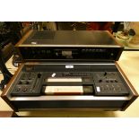 A Rare JVC Model CR6000 E Recorder with Colour TV Tuner TU20E and speaker, c. 1970 together with a