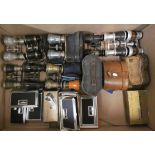 Fourteen pairs of un-named Opera glasses and 8 pairs of Opera binoculars, some cased.