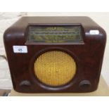 A Bush Type DAC 90A brown bakelite valve radio and a GEC BC 5441 valve radio (2).