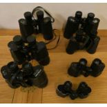 Seventeen pairs of cased binoculars, to include Barr & Stroud and Mark Scheffel (2).