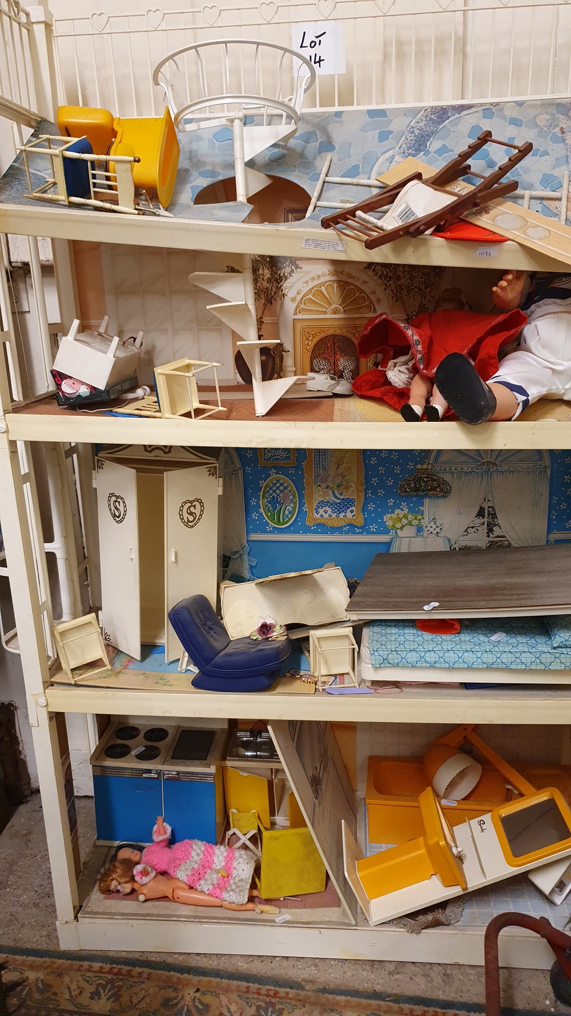 A Sindy Doll House with furniture and box, together with a sit on donkey. - Image 2 of 4