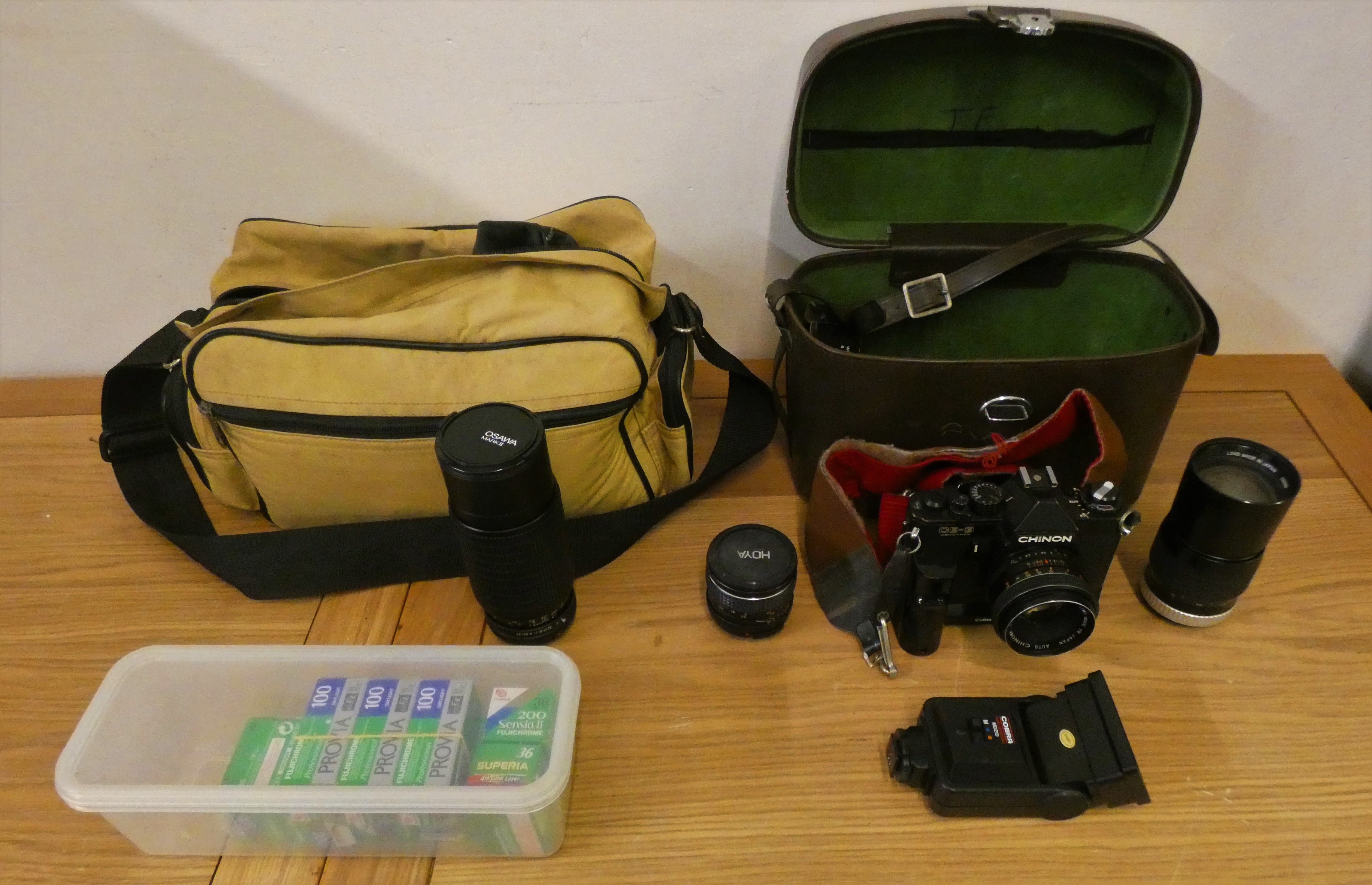 A collection of SLR cameras to include Olympus, Zenit, Chinon and Kodak, together with other - Image 2 of 2