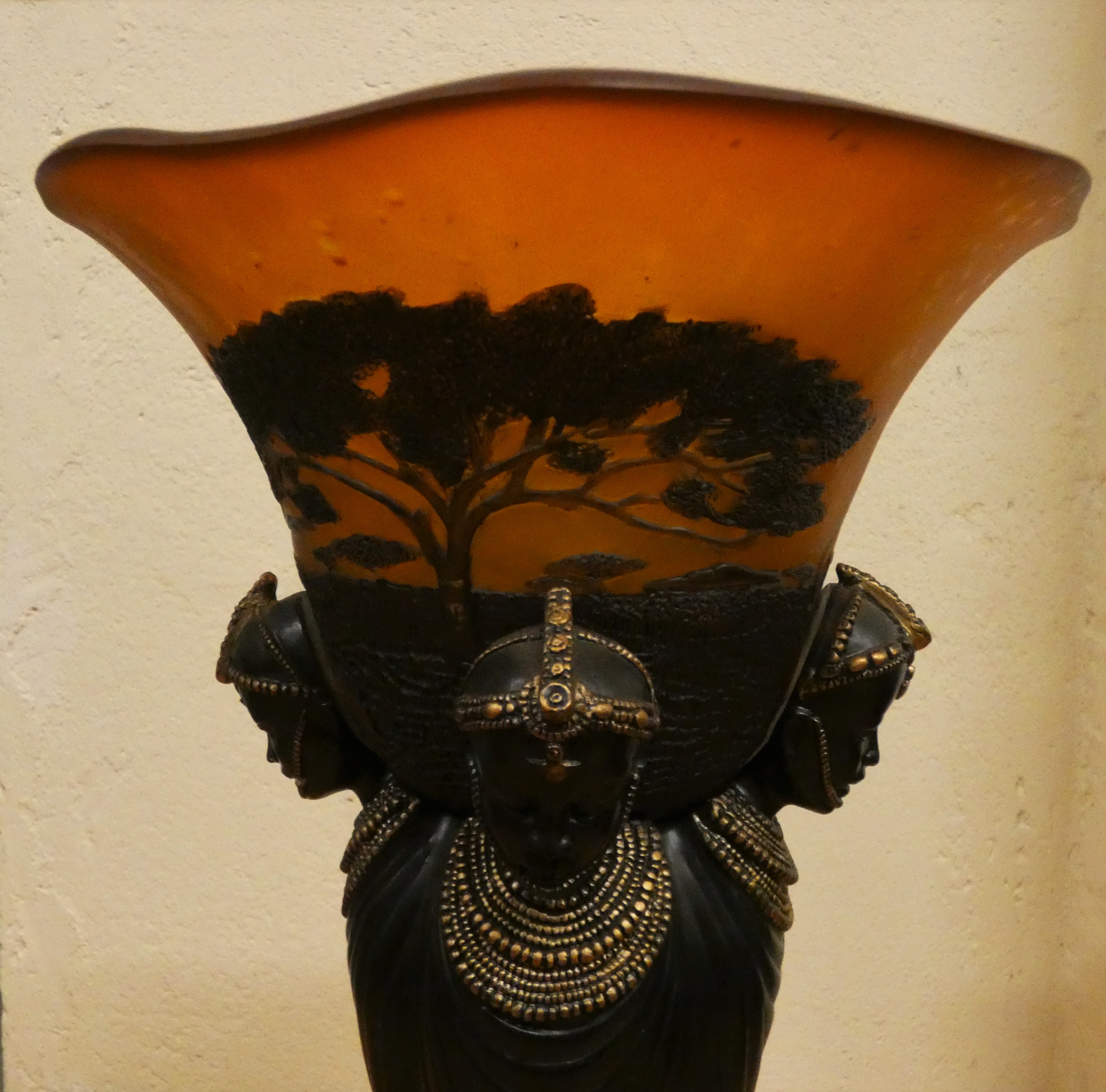 A Soul Journeys Maasai Dusk resin table lamp, 46 cm. - Image 2 of 3