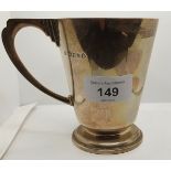 A silver half pint mug, London 1935, uninscribed, 7 oz.