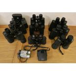 Ten pairs of cased binoculars, to include Bosche, Prinlux and Visonary.
