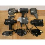Various cine cameras, to include Chinon 872, 371, Crown 8, Kohka 8, Bell & Howell, Canon Motor