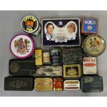 A collection of metal tins, to include OXO, Boots, Crawford (2).