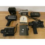 Various cine cameras, to include Pathe, Bell & Howell 624, Brownie and Chion, together with