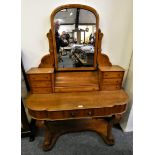 A mahogany duchess dressing table together with a similar dressing table top. (2)