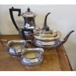 A four piece electroplated tea service