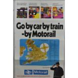 Four original British Rail double royal posters, Travel by Motorail (2) and Intercity (2), issued