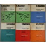 Approximately 40 railway timetables, various regions, late 1960's/early 1970's.