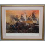 Terence Cuneo (British, 1907-1996), Last of the Steam Workhorses, limited edition print, signed