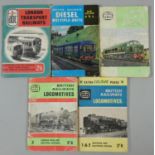 Five Ian Allan ABC spotters books, late 1950/early 1960's, Western & Southern, LMS, Diesels, DMU and