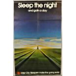 A British Railways Board double royal poster, advertising the Intercity Sleepers, c.1970's.