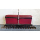 A 5" gauge scratch built tender seat with double bogie, 100 cm.