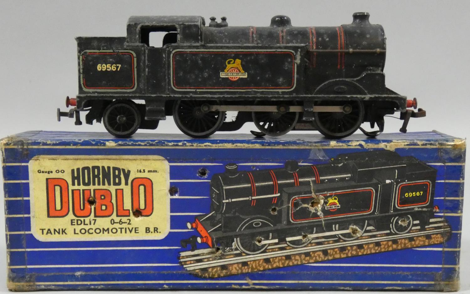 A Hornby Dublo 0-6-2 tank locomotive, 69567, box.