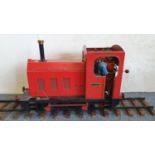 A 5" gauge scratch built tank engine, name plate Jilly, with petrol engine for a