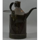 A Lancashire/Yorkshire railway oil can, the body stamped LYR Barton, 30 cms