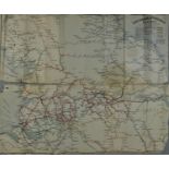 An original Lancashire & Yorkshire Railway folding map of the rail network.