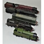 Four Double O locomotives, 6231, 48076, 80054, LNER 9596 and a diesel locomotive D8000 (5).