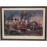 Terence Cuneo (British, 1907-1996), Stabling for Giants, limited edition print, signed and