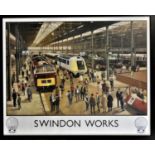 Swindon Works, a print to commemorate the 150th anniversary in 1985, 54 x 66 cm and The Continent, a