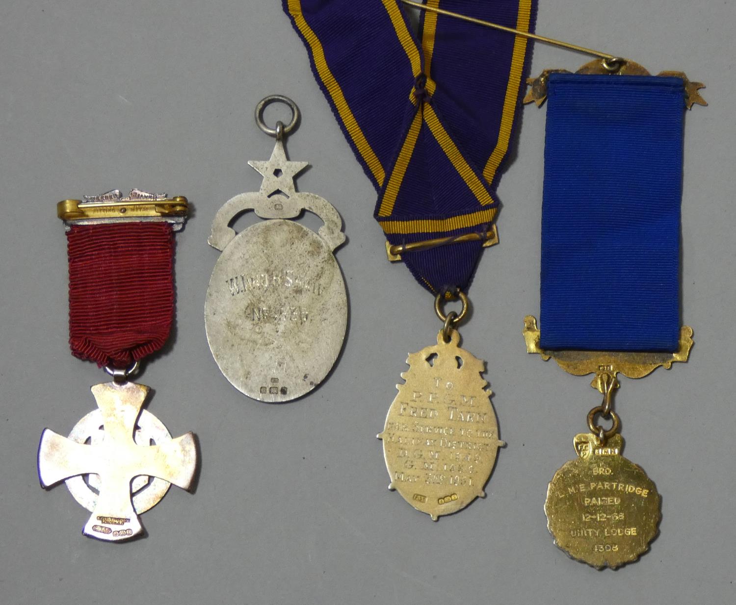 Four silver and silver gilt Masonic jewels. - Image 2 of 2