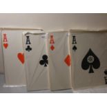 A complete set of oversized playing cards (play your cards right) 50cm x 35cm.