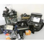 A Canon A11 camcorder (boxed) a Sharp E630 view cam, Sony handycam, together with three other