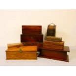 A large quantity of wood boxes, together with a box of jewellery and trinket boxes. (2)