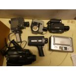 A collection of cameras, lenses & accessories, including a Zorki-4, Meikal, Itorex, Vivitar, Sony '