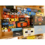 A collection of diecast models (mostly boxed) including makers Dinky, Burago, and Corgi. (2)