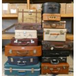 15 various suitcases and briefcases (15).
