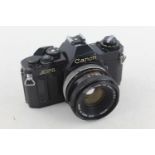 Canon AV-1 35mm SLR Film Camera w/ Canon FD 50mm F/1.8 S.C. Lens Sold for SPARES / REPAIRS Please