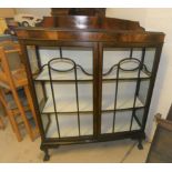 A mahogany glazed display cabinet, 105 x 53 cm.