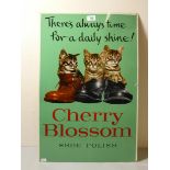Tinplate 'Cherry Blossom' shoe polish signs. 67cm x 47cm (4)