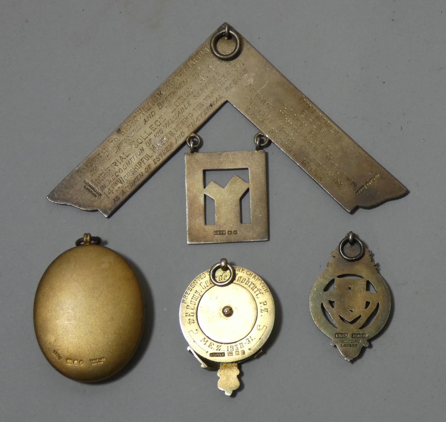 Four silver and silver gilt Masonic jewels. - Image 2 of 2