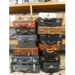 17 various suitcases and briefcases (17).