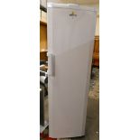 A Beko free standing freezer 178 cm tall 54 cm wide.