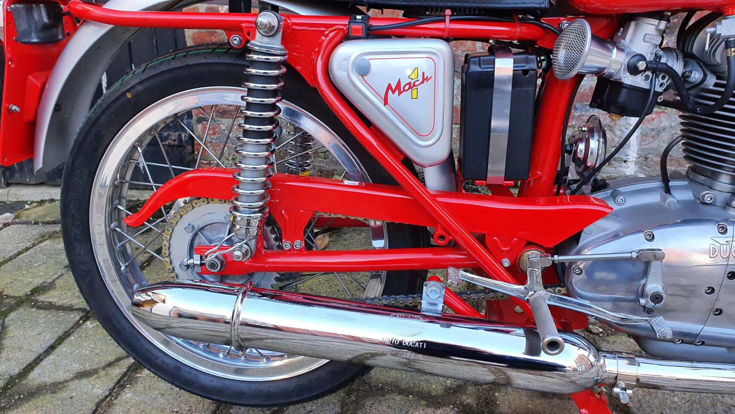 1966 Ducati Mach 1, 250 cc. Registration number ABW 959D. Frame number not stamped. Engine number - Image 6 of 13