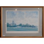 After Roy Perry, Trent Bridge, a limited edition print, 243/250, signed in pencil, framed, another
