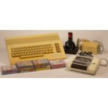 Commodore 64 computer. tape deck, power supply unit, TV lead, Quickshot II plus joystick. Collection