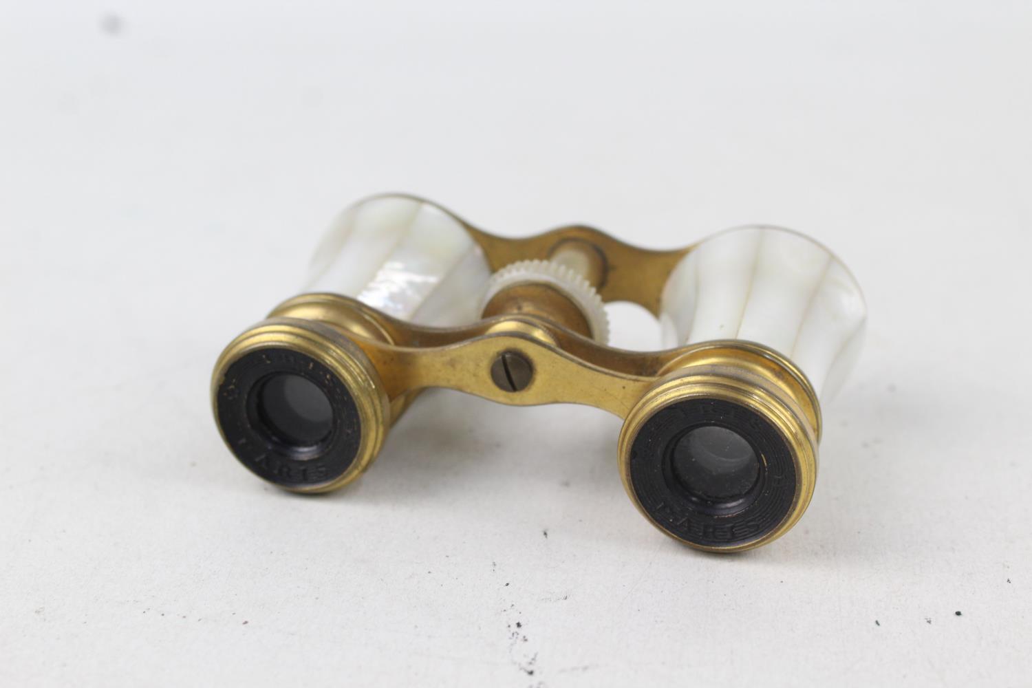 Iris Paris Brass & Mother Of Pearl Opera Glasses Purple Tones Brass Mother Of Pearl Opera Glasses - Image 5 of 10