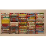 Collection of eighty Commodore 64 boxed cassette games with instructions, to include- Star Wars,